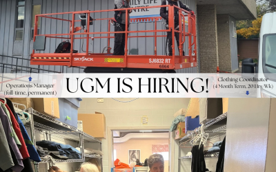 UGM is Hiring: Operations Manager (Full-Time, Permanent) & Clothing Coordinator (4 Month Term – 20 Hours/Week)